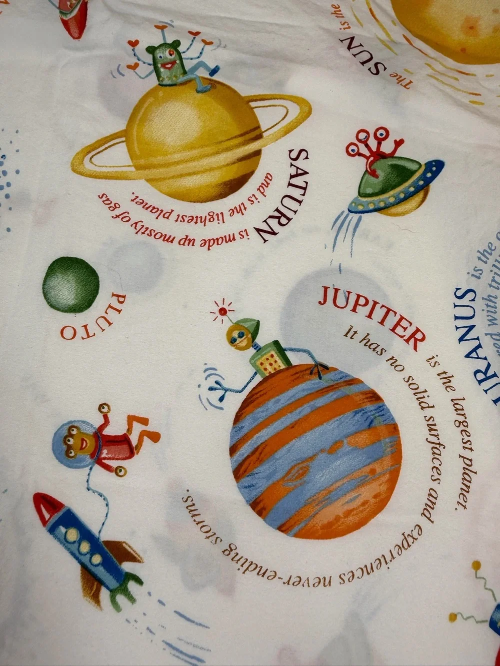 POTTERY BARN KIDS Solar System Standard Pillowcase Space Planets Organic Cotton